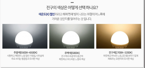주광색 장수램프